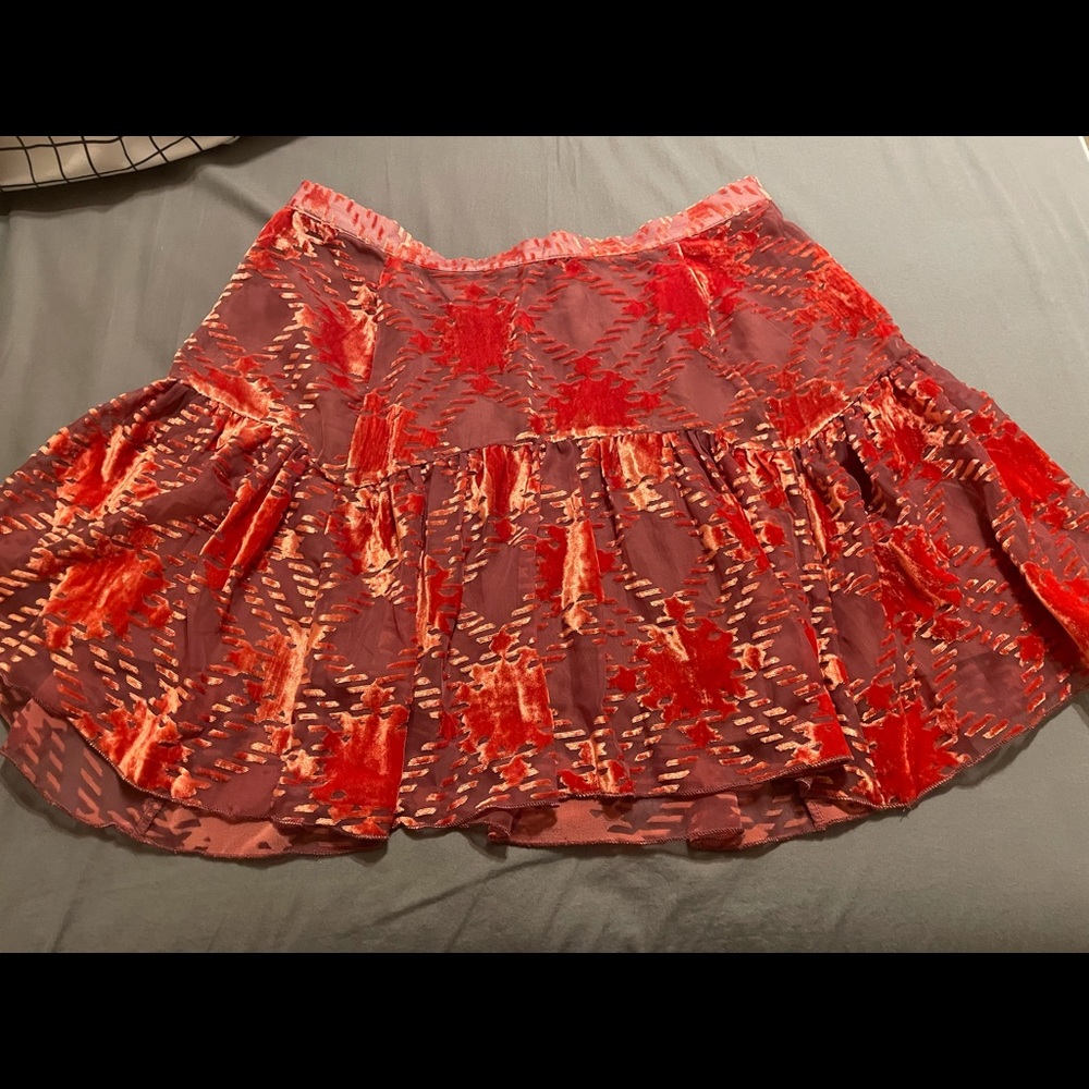 Urban Outfitters Velvet Mini Skirt - Picture 2 of 3